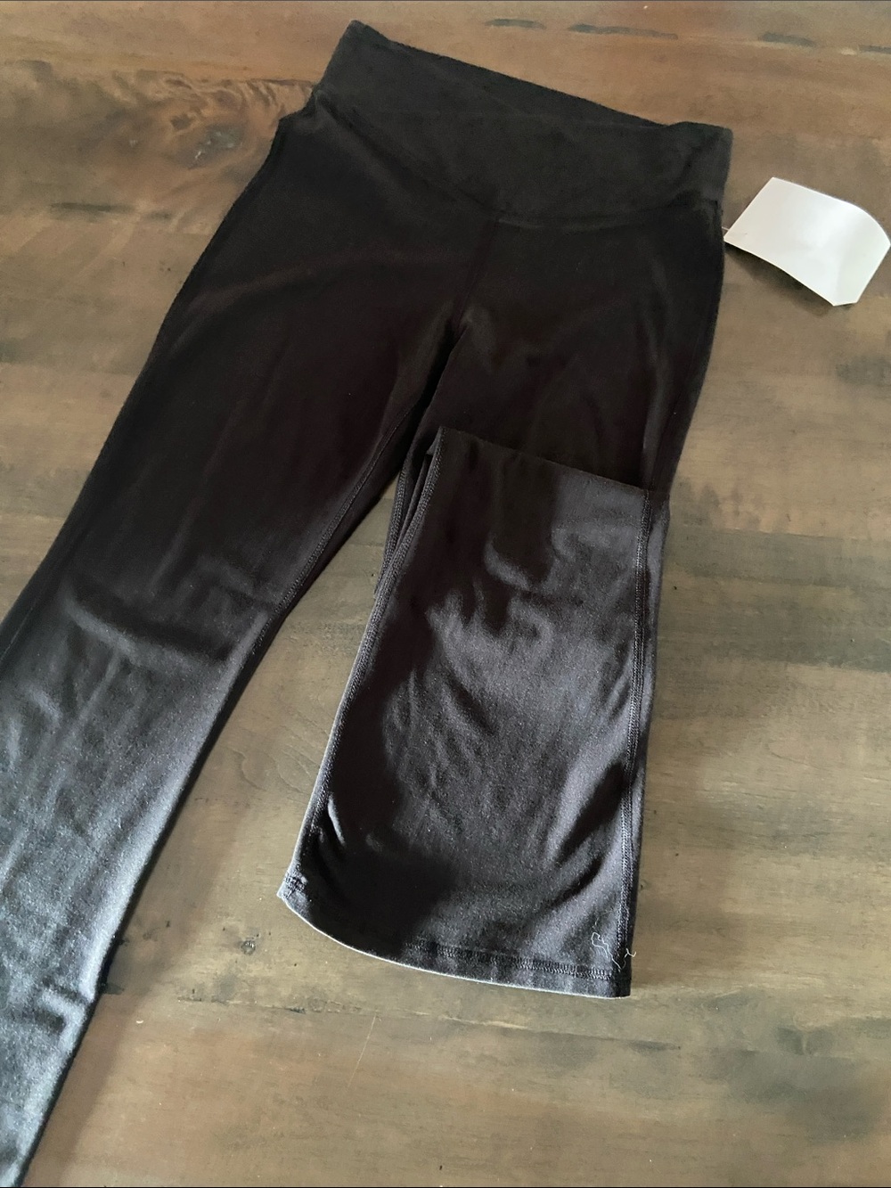 Charcoal Black Girls High-Waist Wide-Leg Pants